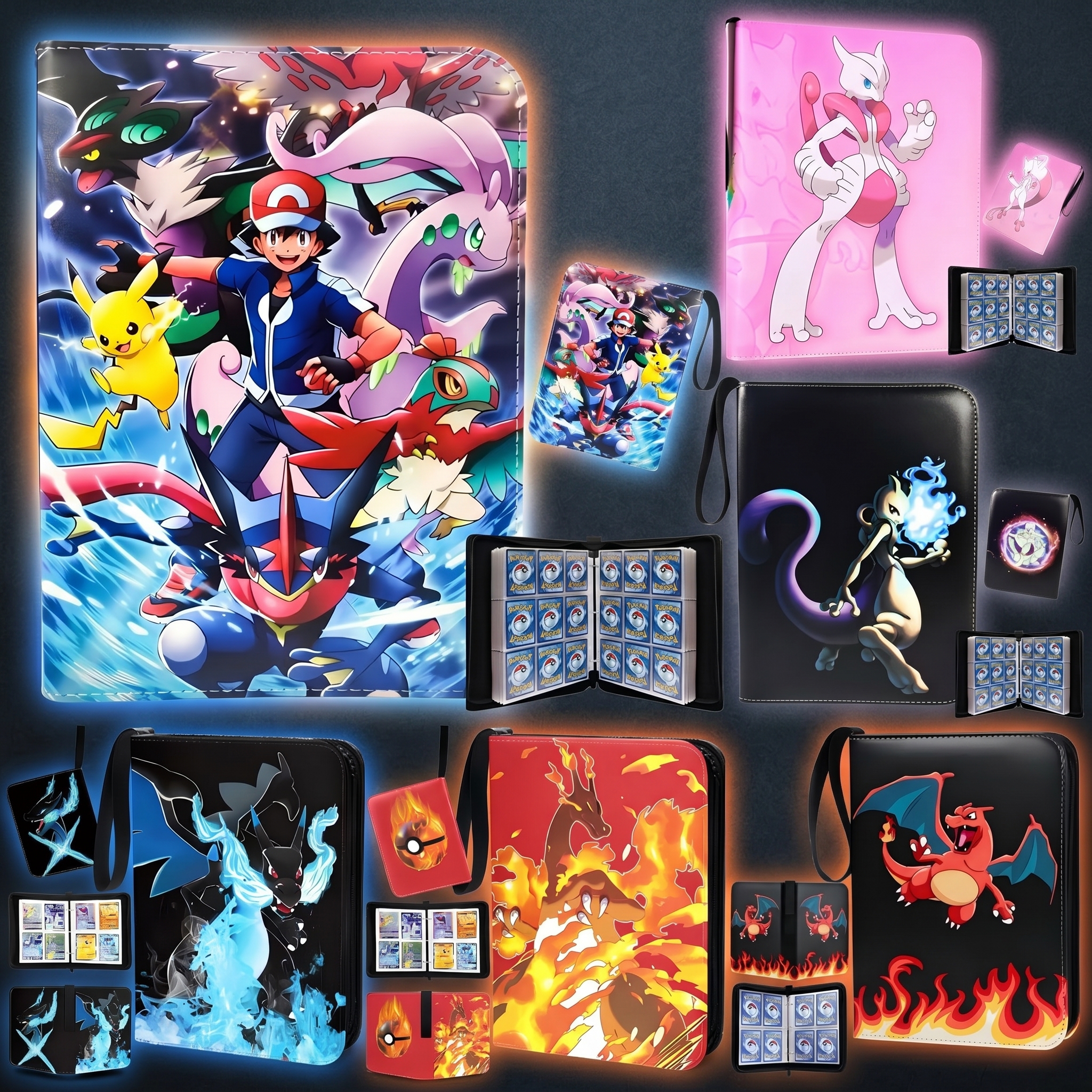 Pokemon Binder Card - Album Raccoglitore per Carte Pokémon Bandai,