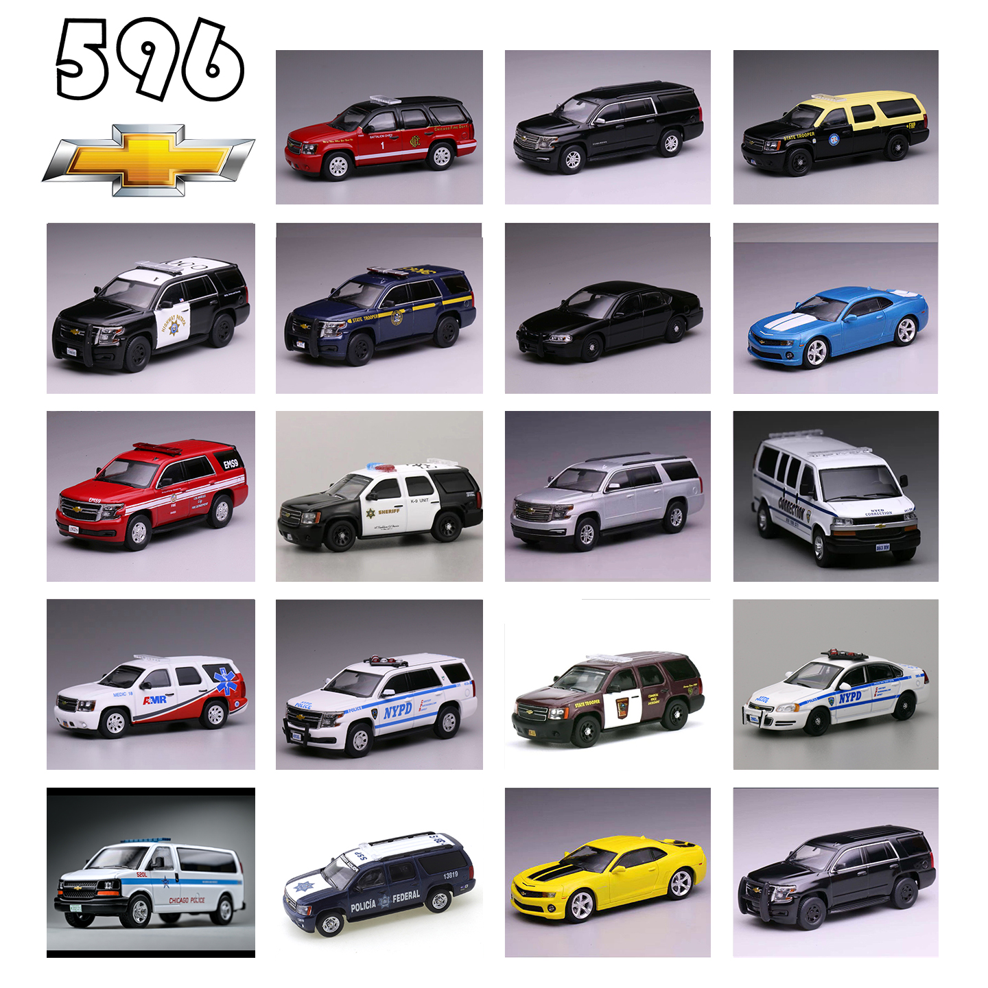 Die Cast Car 1 64 - 596 1/64 Chevrolet Impala River Fire