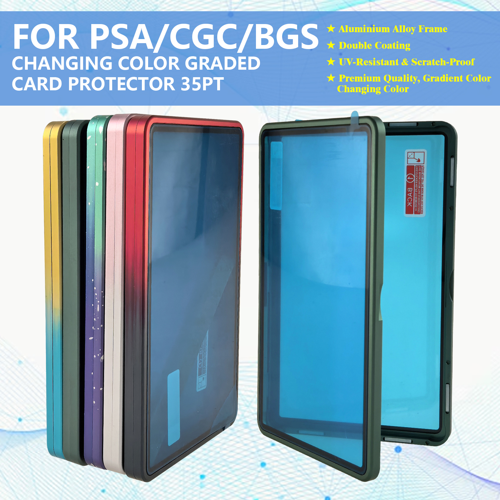 Graded Card Display - Custodia Protettiva in Lega di Alluminio