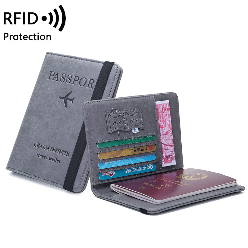 Card Top Loader - Porta passaporto unisex in pelle PU