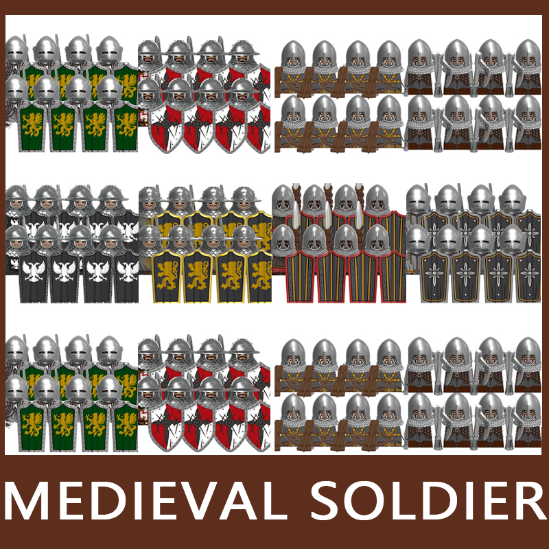 Lego Minifigure Holder - MOC Castello Medievale Soldato Figure Building