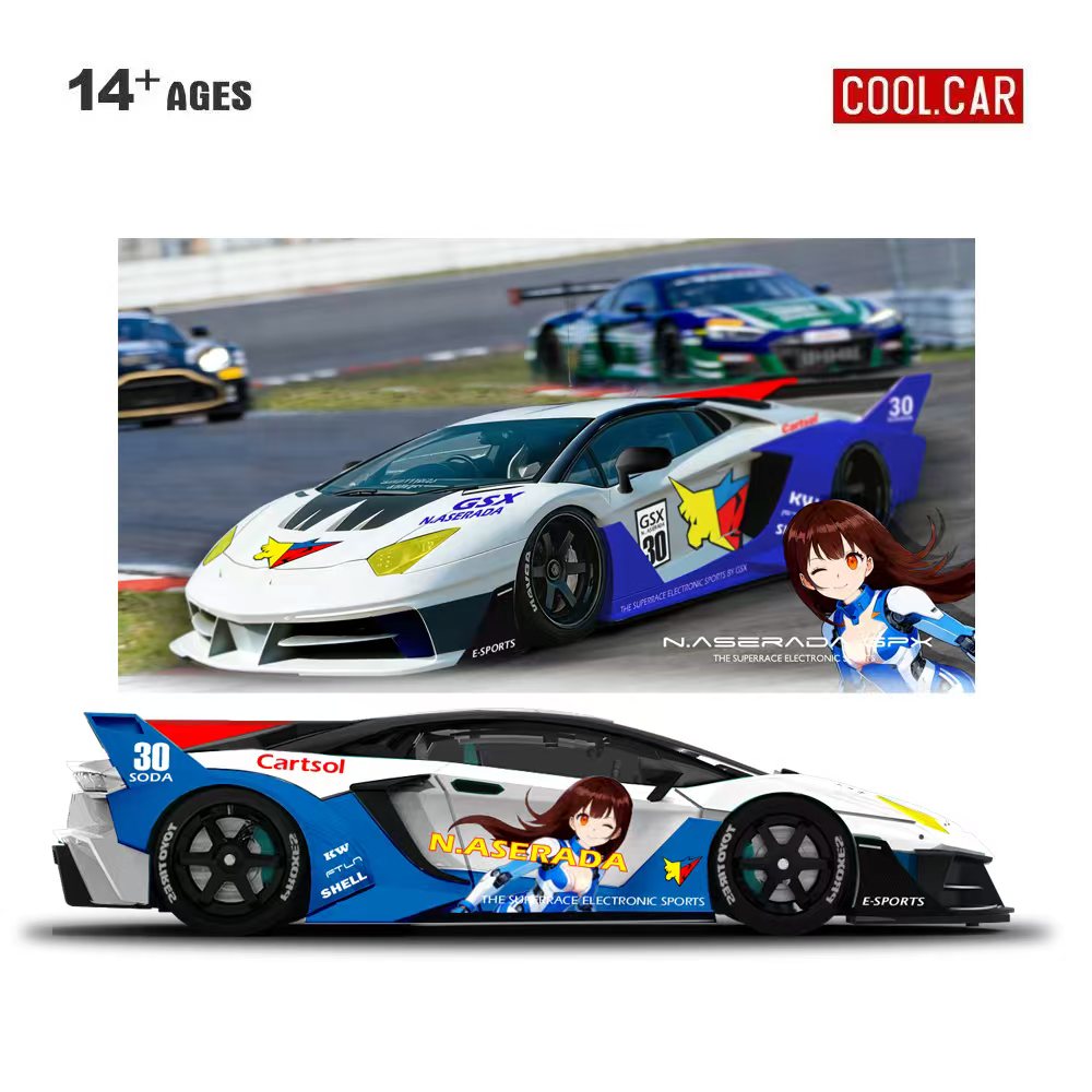 Die Cast Car 1 64 - Modellino Auto Sportiva GTEVO Superrace 1:64