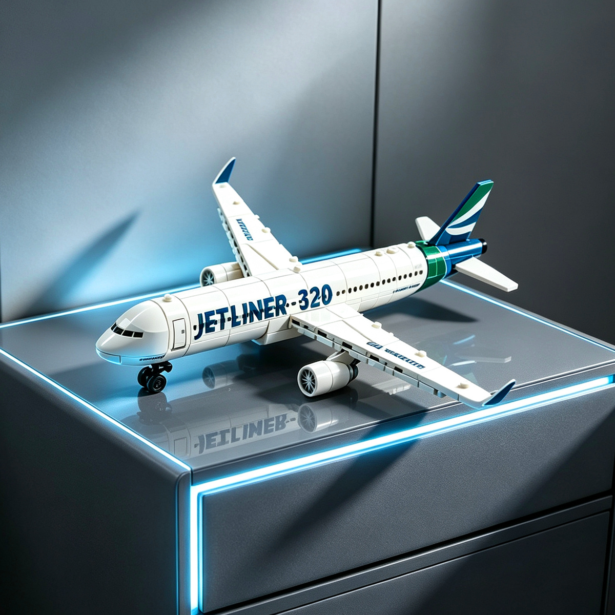 Model Airplane Plastic - Modellino Aereo A320, Kit di Costruzione