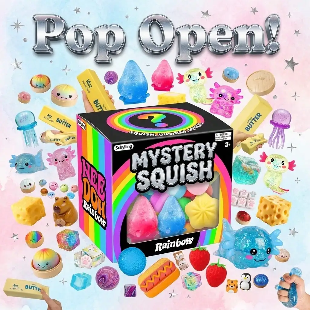Mystery Box Blind Bag - Rainbow Mystery Squish Blind Box -