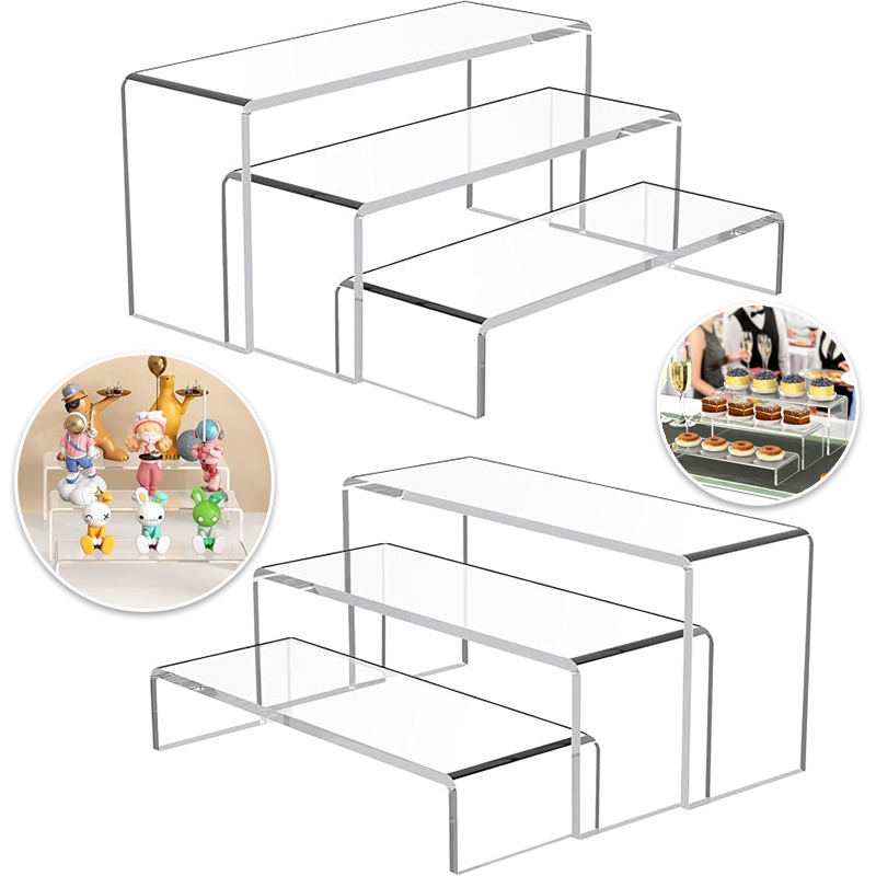 Display Risers Set - Espositori in Acrilico, Set di 3