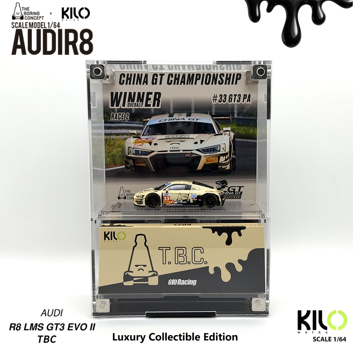 Kilo Works × TBC 1:64 Audi R8  - Die Cast Car 1 64 recensione e prezzo