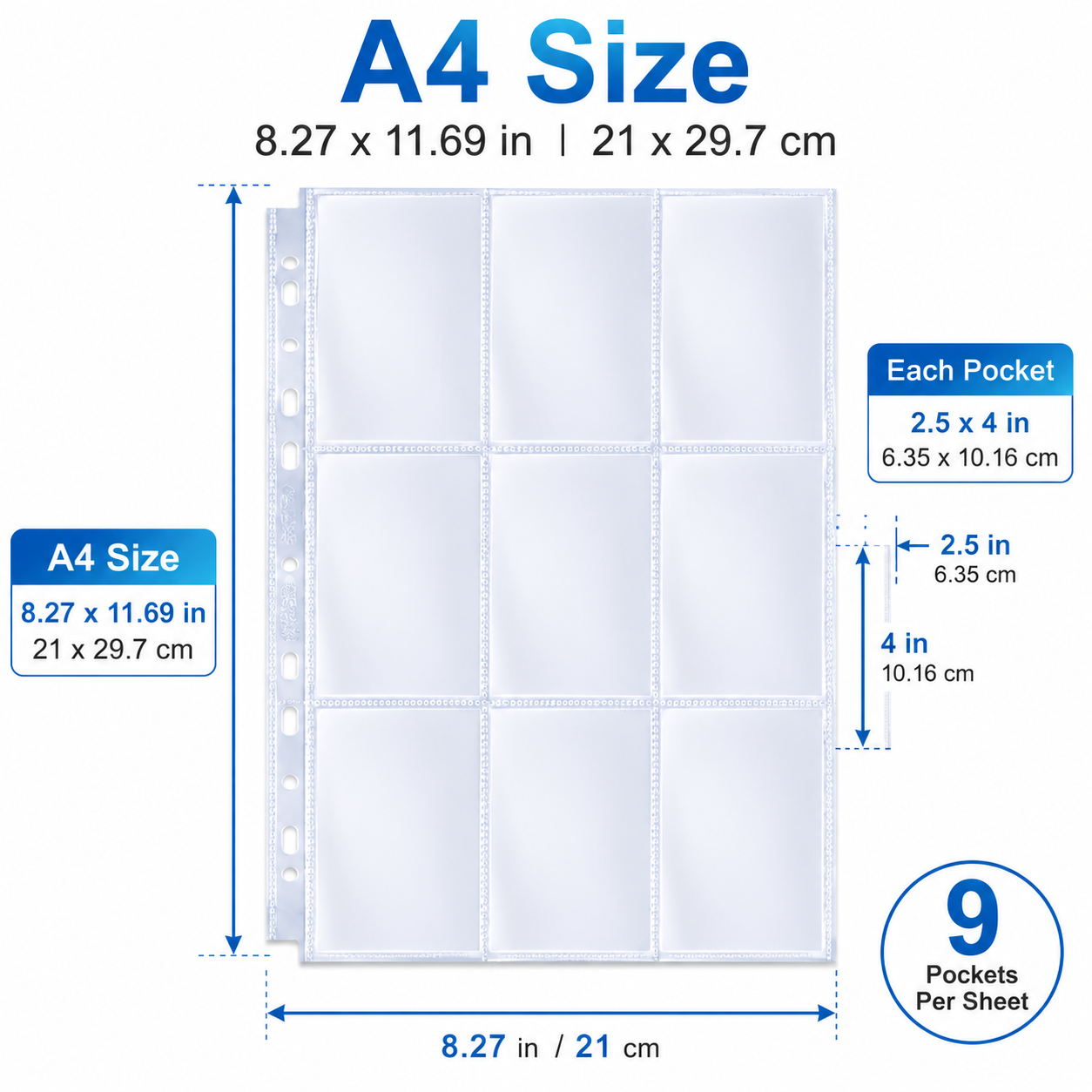 20 bustine porta carte A4 a 9  - Trading Card Binder recensione e prezzo